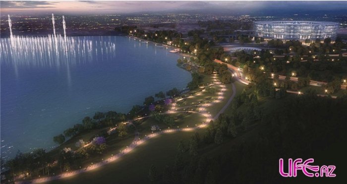 Новый Баку: Парк вокруг большого озера