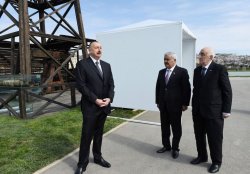 Президент ознакомился с первой в мире промышленной скважиной на месторождении "Бибиэйбат" после реконструкции