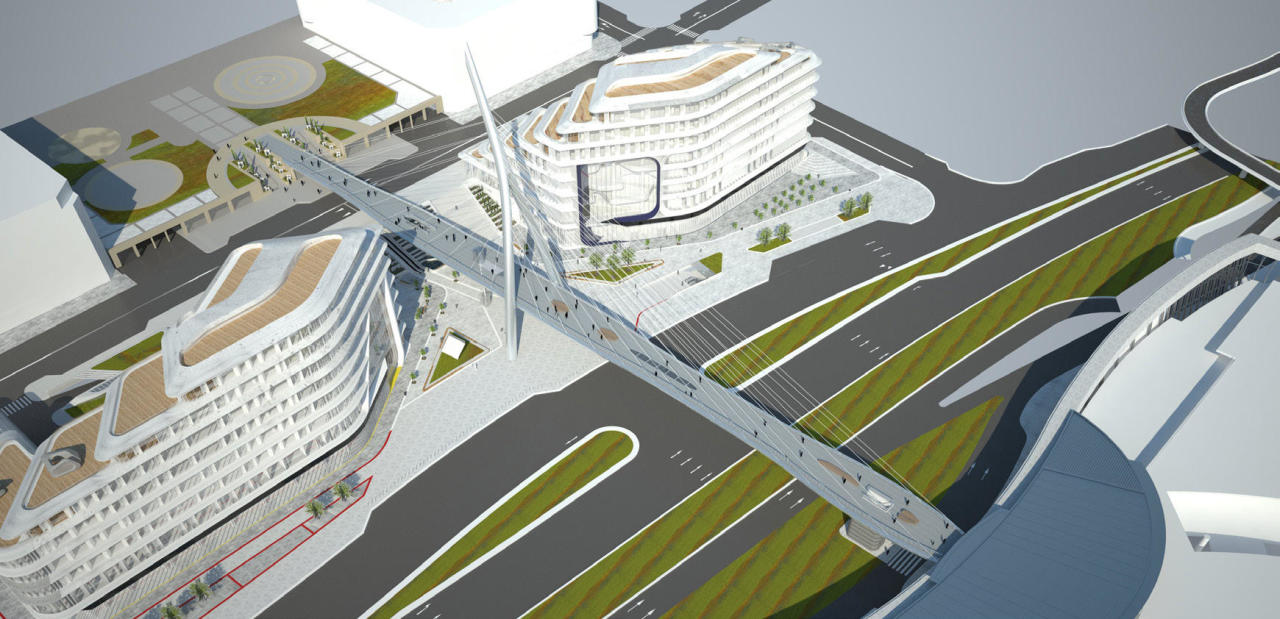 Завершается проектирование пешеходного моста связывающего Baku White City с бульваром Завершается проектирование пешеходного моста связывающего Baku White City с бульваром