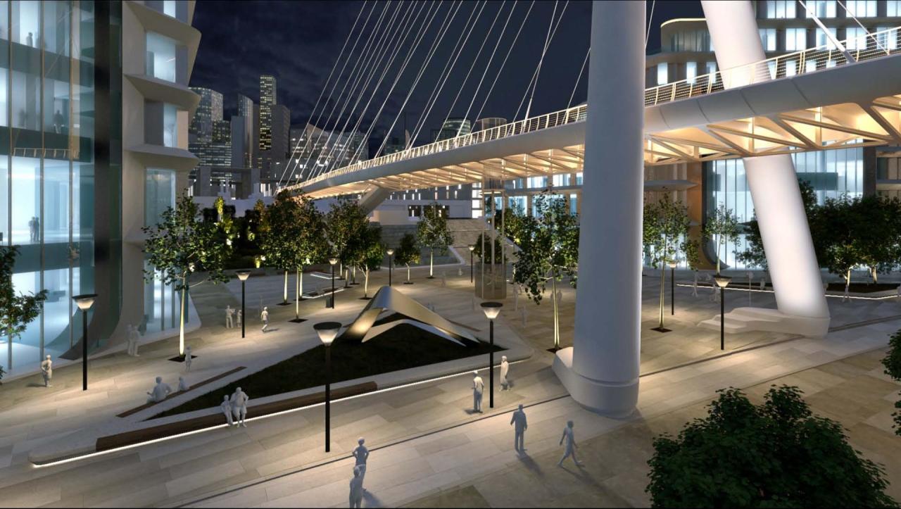 Завершается проектирование пешеходного моста связывающего Baku White City с бульваром Завершается проектирование пешеходного моста связывающего Baku White City с бульваром