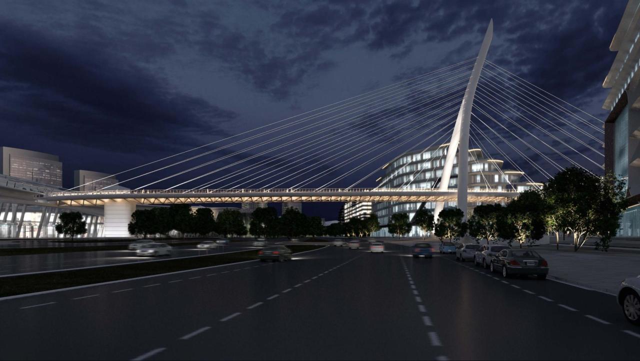 Завершается проектирование пешеходного моста связывающего Baku White City с бульваром Завершается проектирование пешеходного моста связывающего Baku White City с бульваром