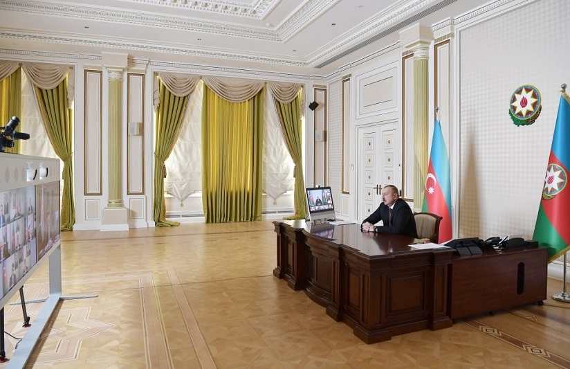 Под председательством президента состоялось совещание в формате видеоконференции