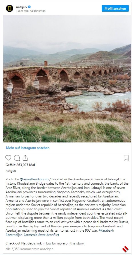 National Geographic поделился фото Худаферинского моста