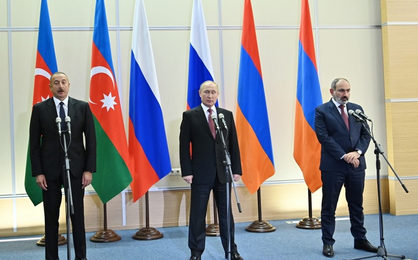 Опубликован текст заявление Президента Азербайджана, Премьер-министра Армении и Президента России